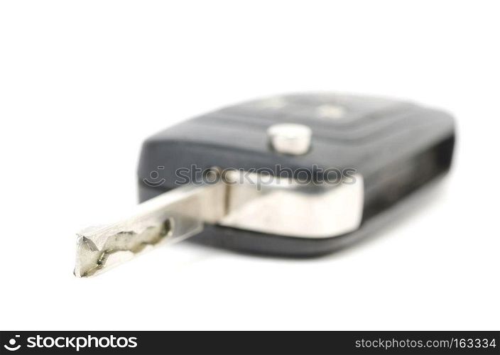 Modern car keys isolated on white background