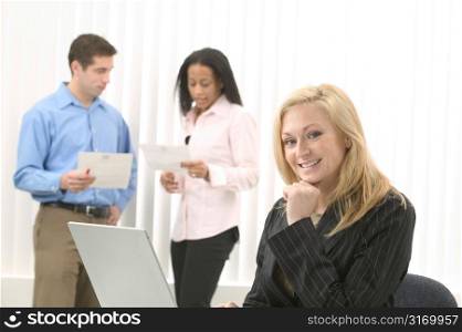 Modern Caucasian Businesswoman Leading An Efficient Team