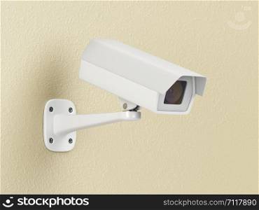 Modern CCTV camera on the wall