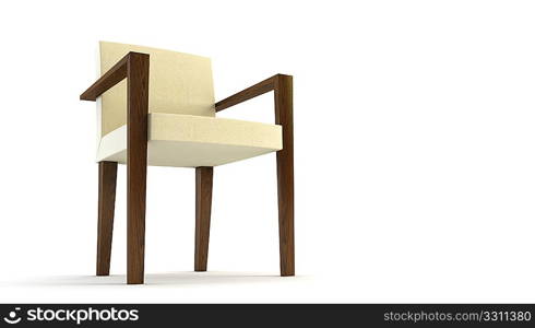 modern chair 3D rendering isolated