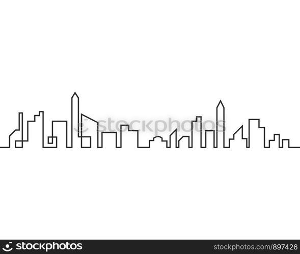 Modern City skyline . city silhouette. vector illustration in flat design