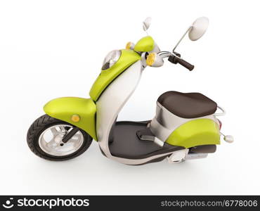 Modern classic scooter on a light background