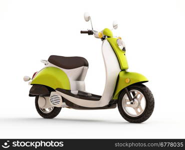 Modern classic scooter on a light background