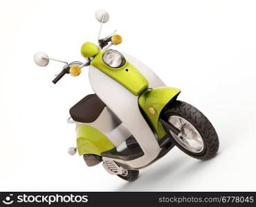 Modern classic scooter on a light background