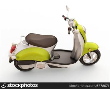 Modern classic scooter on a light background