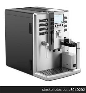 modern coffee machine isolated on white background