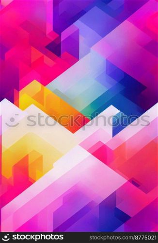 Modern colorful geometric background design 3d illustrated