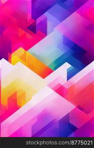 Modern colorful geometric background design 3d illustrated