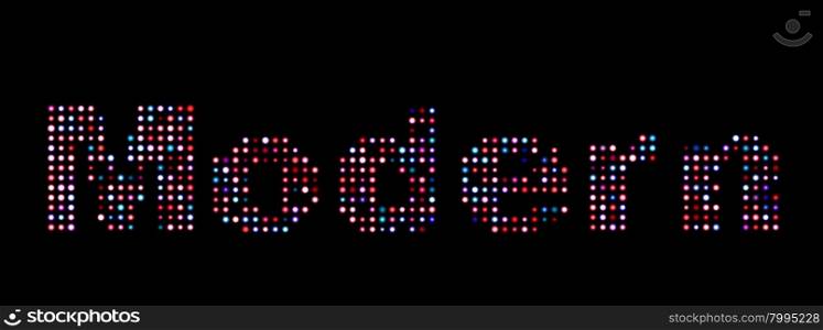 Modern colorful led text