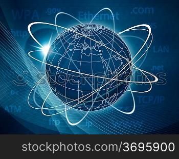 Modern communications. Abstract techno backgrounds