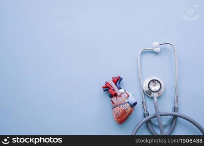 modern composition with realistic heart stethoscope. High resolution photo. modern composition with realistic heart stethoscope. High quality photo