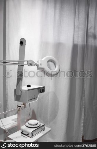Modern cosmetology equipment in healthy beauty spa salon interior. Cleaning skin treatment.