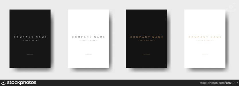 Modern cover design. Minimal design for a booklet or brochure of a business company. Vector template