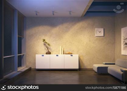 modern design of lounge room