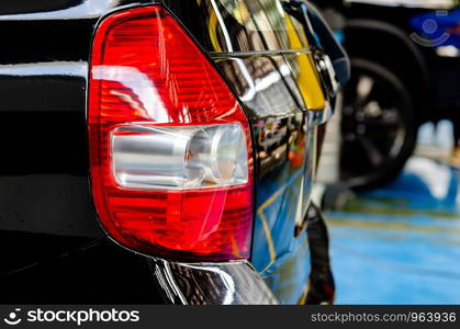 Modern detail on the rear light.The red rear light on the rear position lamp will work when the driver uses the car's brakes. Official lamps in standards and technical regulations