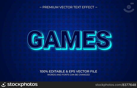 Modern editable text style effect. Editable font style. Vector Illustration