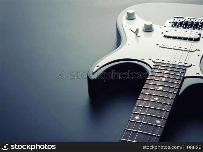 Modern electric guitar. Toned image