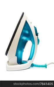Modern electric iron on a white background