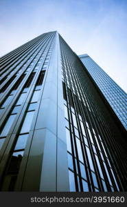 modern facade. building skyscrapers. office buildings. modern glass silhouettes of skyscrapers