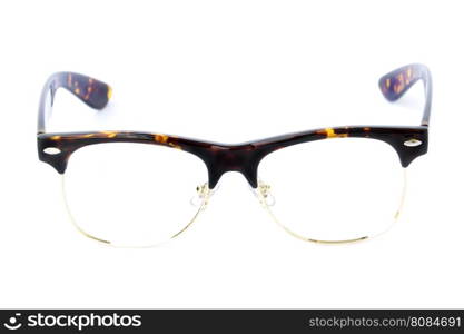 Modern fashionable spectacles isolated on white background, Perfect reflection, Glasses