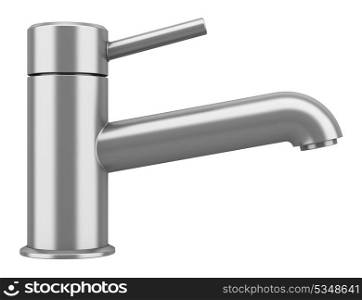 modern faucet isolated on white background
