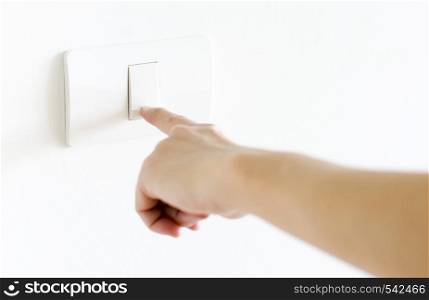 Modern Finger press on light button