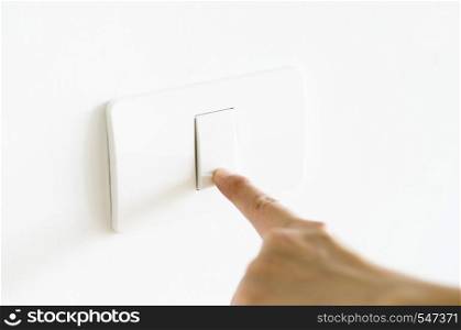 Modern Finger press on light button