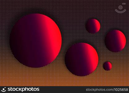 Modern futuristic abstract geometric sphere gradient shapes