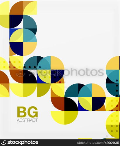 Modern geometric circle abstract background. Vector template background for workflow layout, diagram, number options or web design