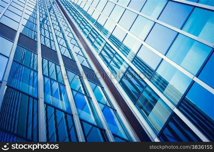 modern glass silhouettes of skyscrapers. Business building