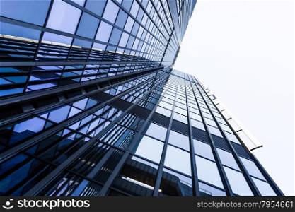 Modern glass silhouettes of skyscrapers. office buildings