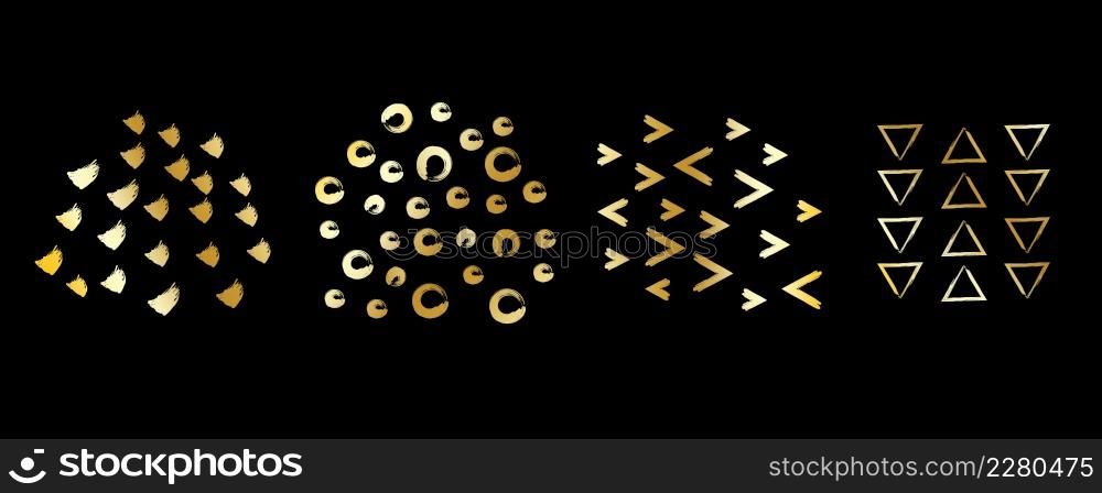 Modern gold patterns set. Luxury illustration. Creative design. Vector illustration. stock image. EPS 10.. Modern gold patterns set. Luxury illustration. Creative design. Vector illustration. stock image.