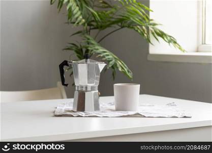 modern home decor with coffee machine