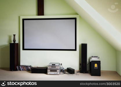 Modern house cinema in the new house