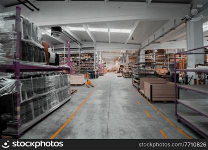 modern industrial factory for mechanical engineering equipment and machines manufacture of a production hall. High quality photo. modern industrial factory for mechanical engineering equipment and machines manufacture of a production hall