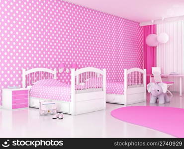 Modern Interior (3D render) - Children&rsquo;s room