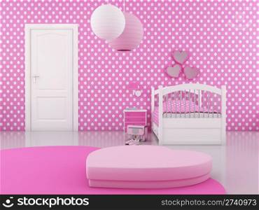 Modern Interior (3D render) - Children&rsquo;s room