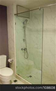 Modern interior bathroom shower