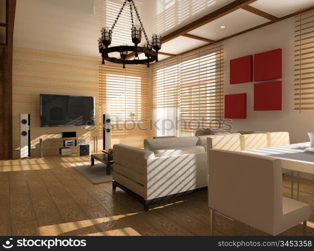 modern interior (computer generated image)