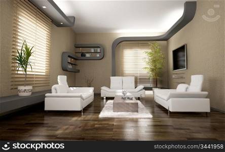 modern interior design ( 3D rendering )
