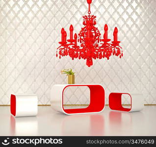 modern interior design 3D rendering