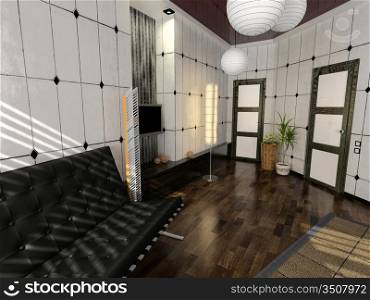 modern interior design (computer - generated image)