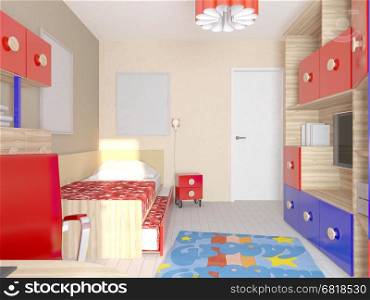 modern interior design of child room