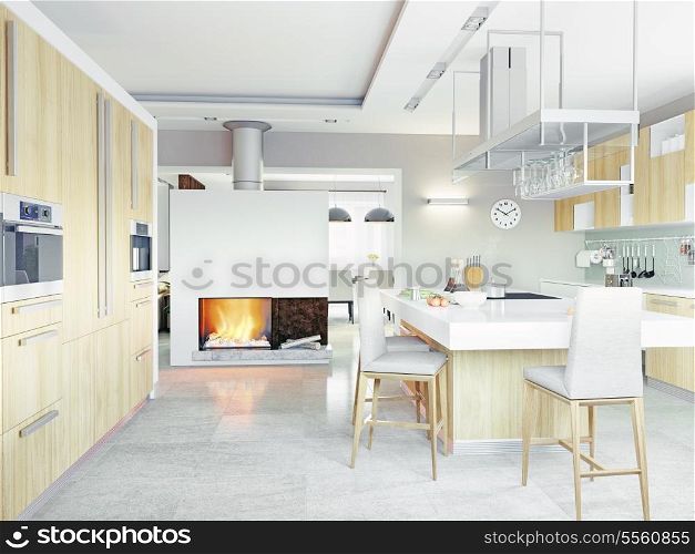 modern kitchen interior (CG concept)