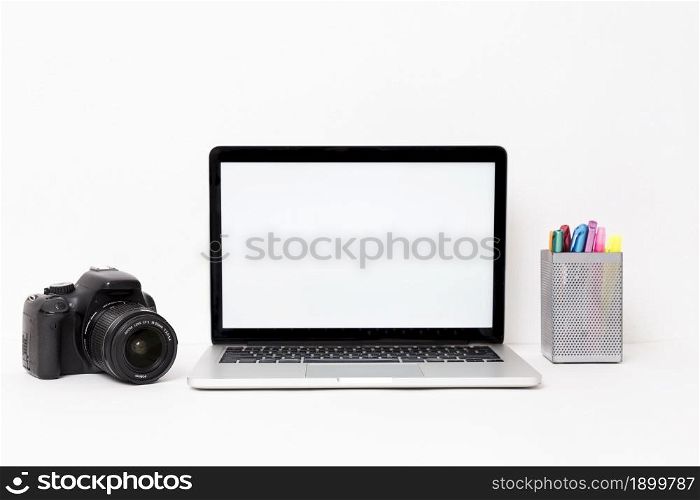 modern laptop camera white background. Resolution and high quality beautiful photo. modern laptop camera white background. High quality beautiful photo concept