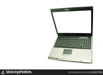 modern laptop isolated on white