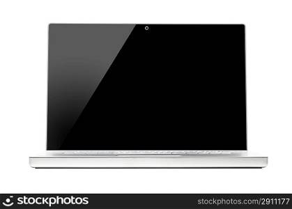 modern laptop isolated on white background