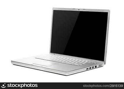 modern laptop isolated on white background