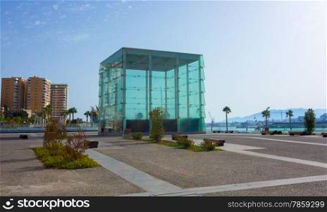 modern leisure area in the port of Malaga, Spain