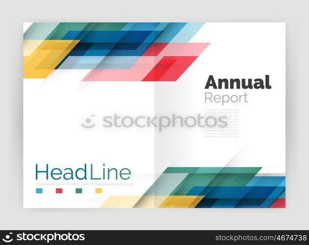 Modern line design, motion concept. Business annual report brochure template.